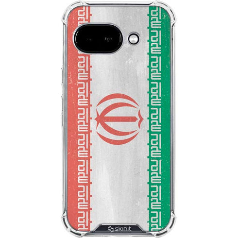 Iran Flag Distressed Google Pixel 9a Clear Case